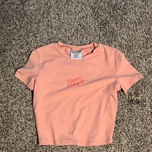 Happy Camper Peach Short Sleeve Tee